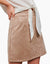 Suede Leather Mini Skirt