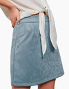 Suede Leather Mini Skirt
