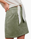 Suede Leather Mini Skirt